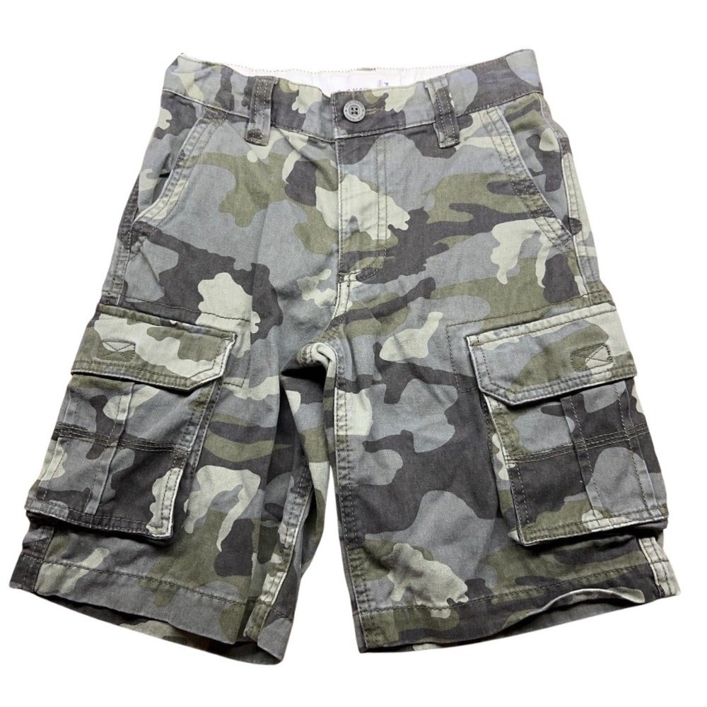 Old Navy Boys 7 Cargo Shorts Camo Adventure Core Outdoor Explorer Edit